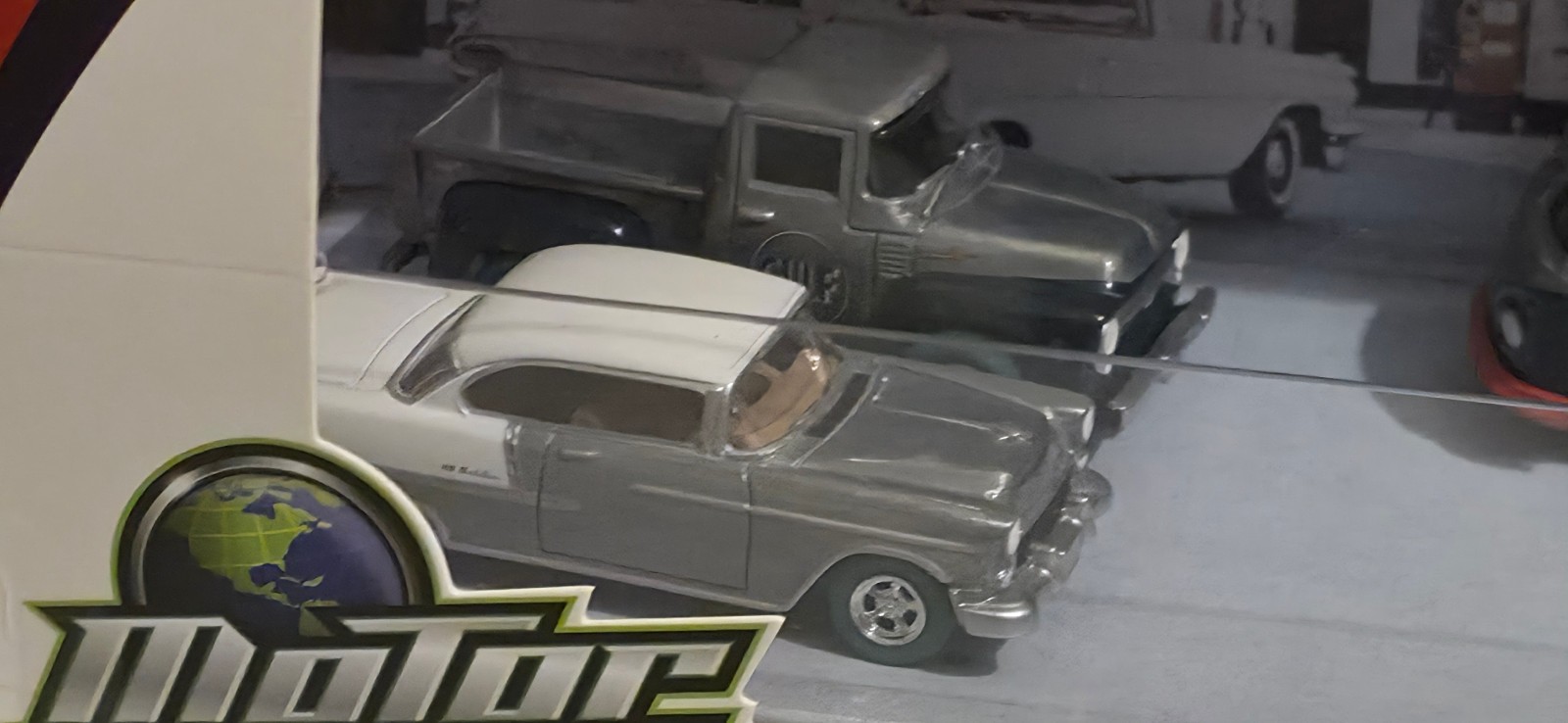 Greenlight Motor World Gulf Raw Chase Chevy Bel Air F-100 Shelby Cobra VW Panel