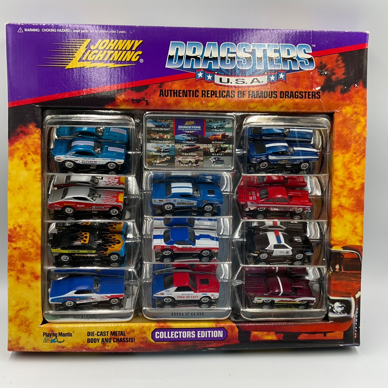 JOHNNY LIGHTNING DRAGSTERS USA 11 CAR SET – VINTAGE FUNNY CARS – NEW IN PACKAGE!