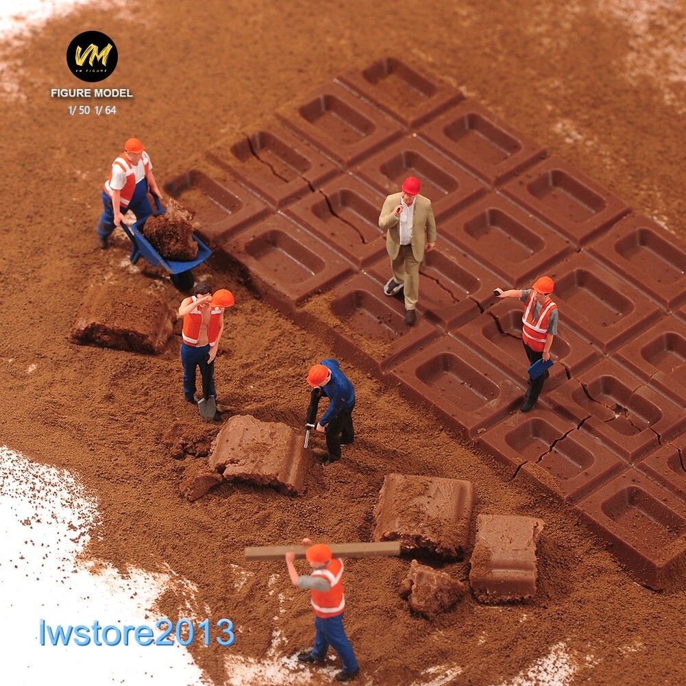 1/64 1/50 Construction Workers Man Miniatures Figures Model For Cars Trucks Toys