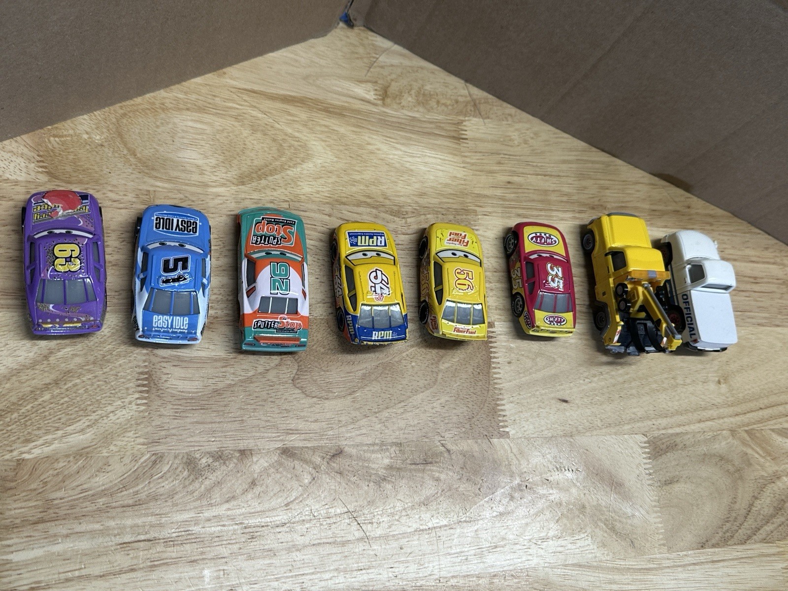 Disney Pixar Cars Diecast Lot of 8 Piston Cup Racers Mater RPM Shifty Drug 1:55