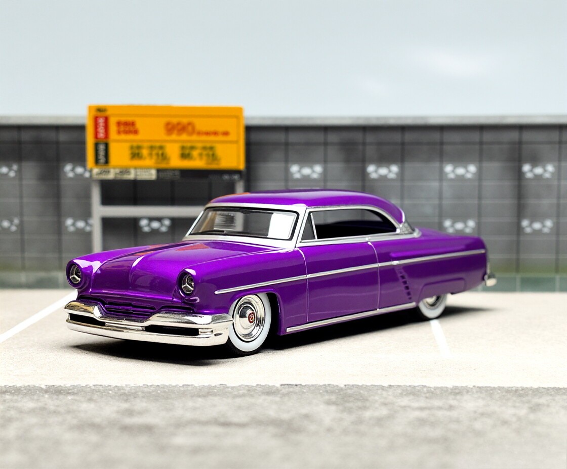 MINIGT 1:64 Purple 1954 Capri Hot Rod Classic Model Diecast Metal Car