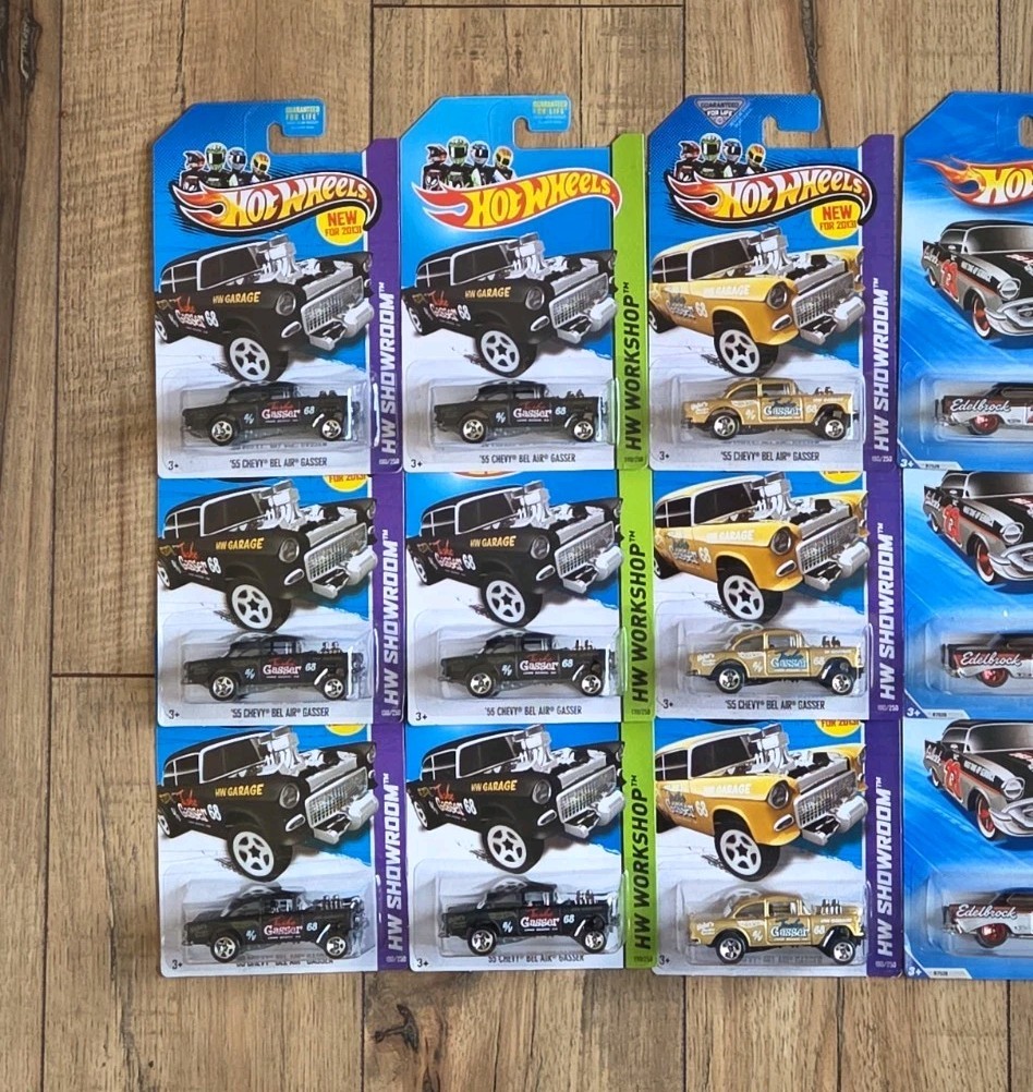 12 Hot Wheels ’55 Chevy Bel Air Gasser HW Showroom ’57 Chevy Bel Air Variations