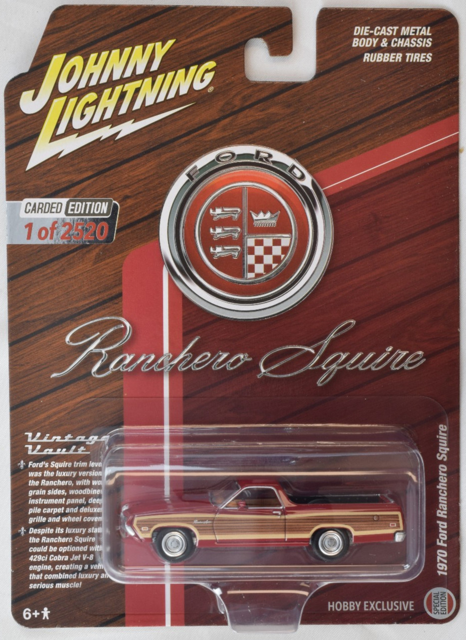 Johnny Lightning 1970 Ford Ranchero Squire – Hobby Exclusive 1:64 Car JLSP441