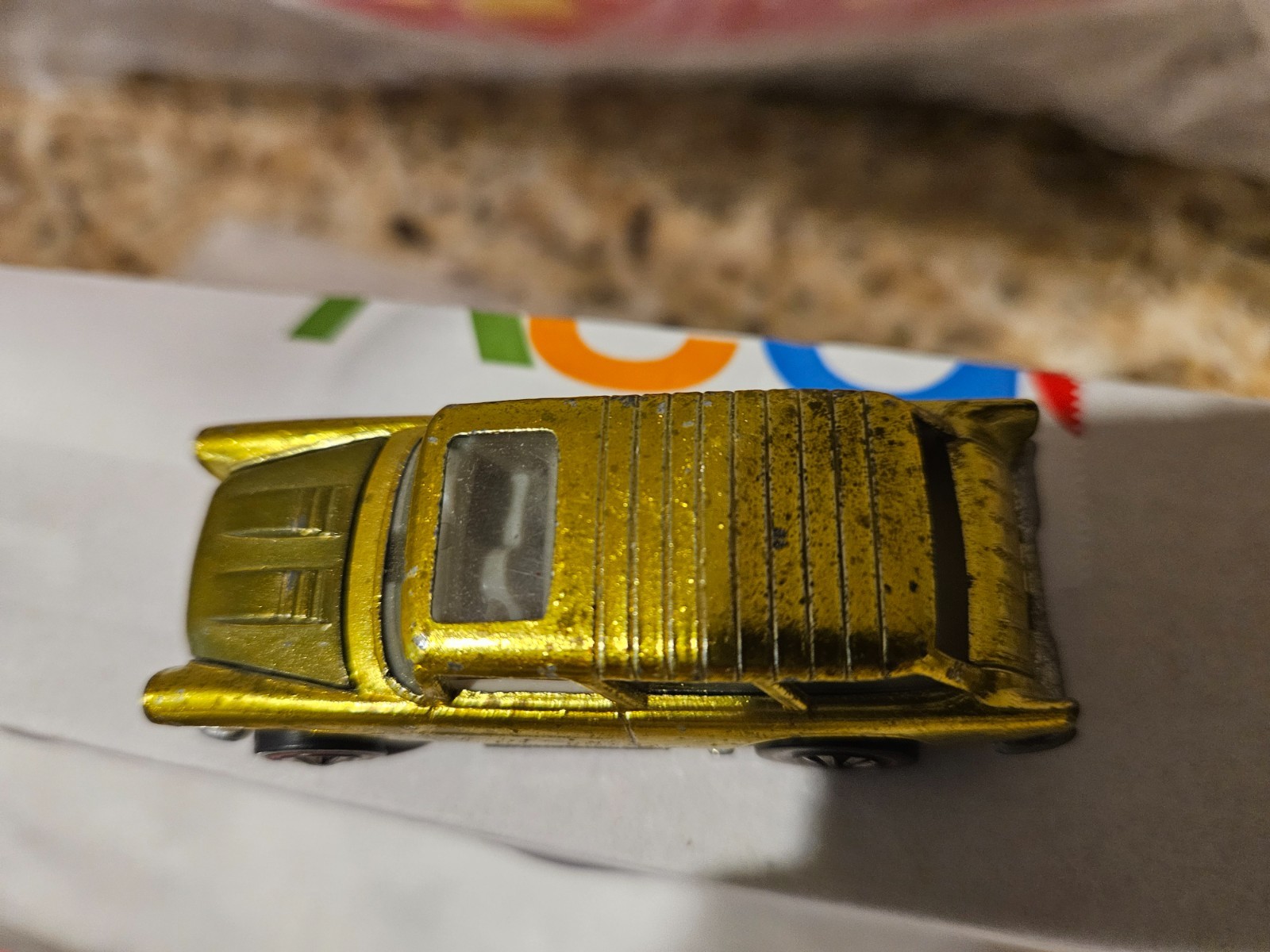 HOT WHEELS Custom Nomad Redline SpectraFlame Gold White Int EXC ORIGINAL wButton