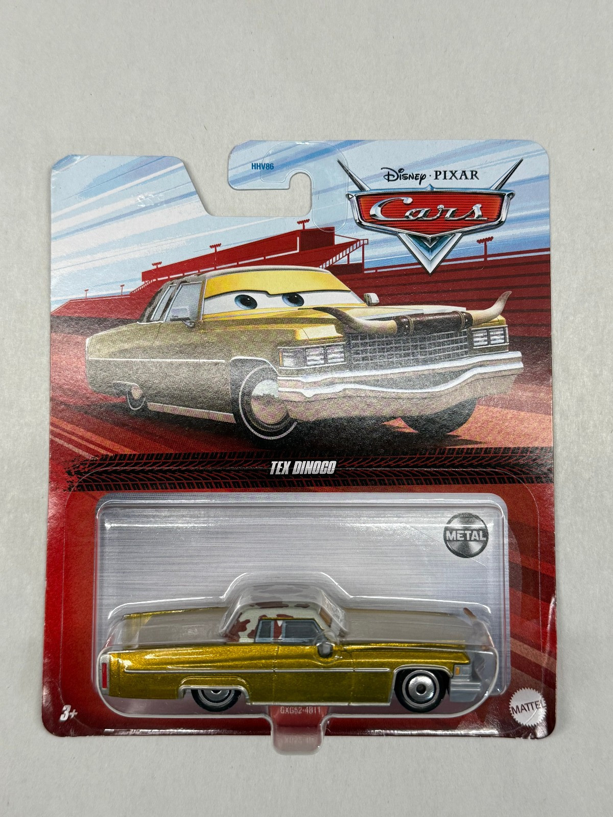 *CREASED BOX* 2022 Disney Pixar Cars 1:55 – TEX DINOCO Gold Die Cast Metal