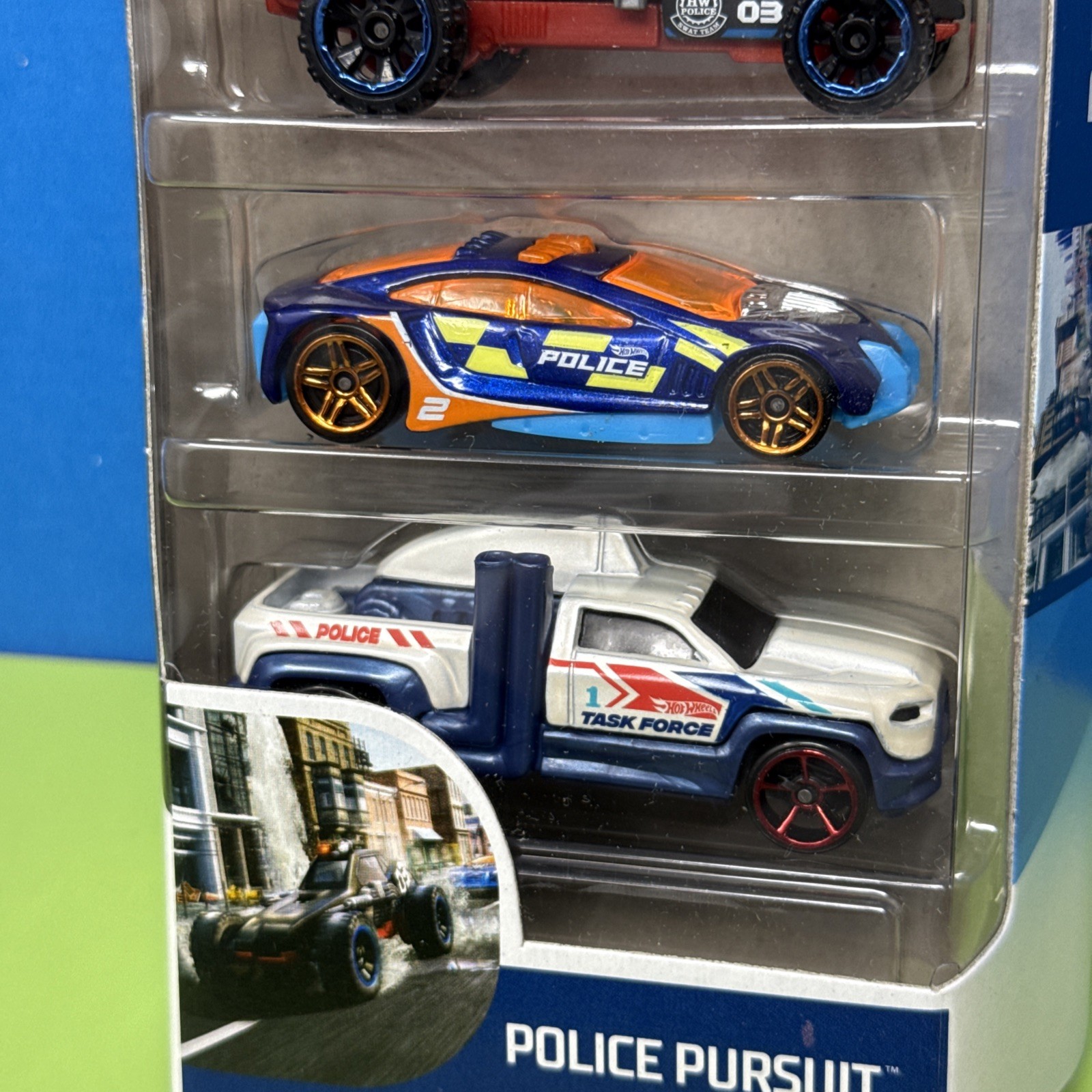 Hot Wheels Police Pursuit 5-Pack FYL15 Swat Task Force HWPD New 2019