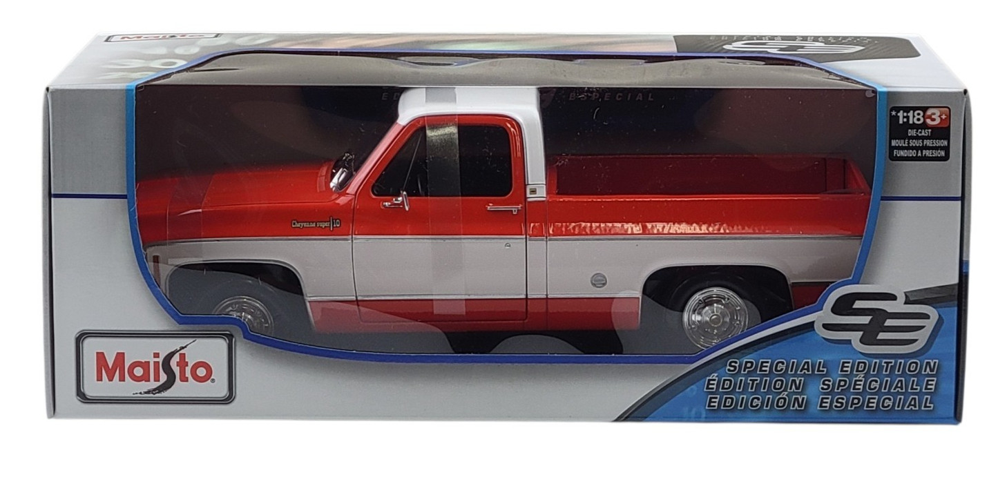 Maisto 1:18 Scale 1974 Chevrolet Chevy C10 Cheyenne Super Pickup Truck Diecast