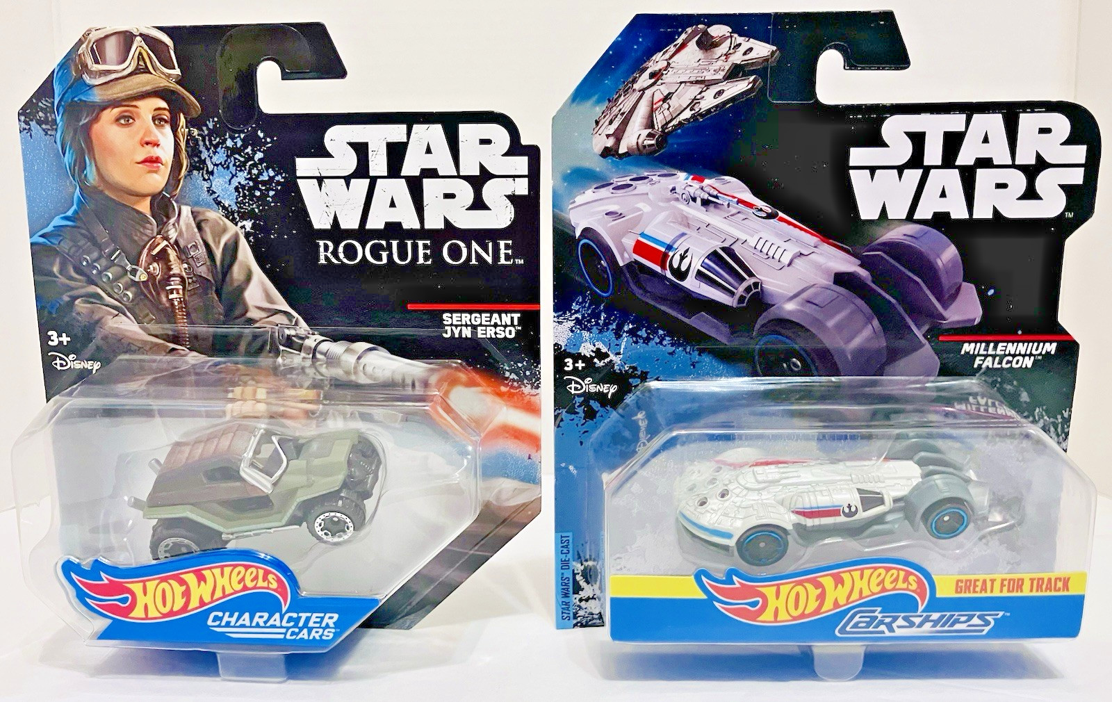 Lot of 12 Hot Wheels Star Wars Character Cars & Carships/ Mint-on-card
