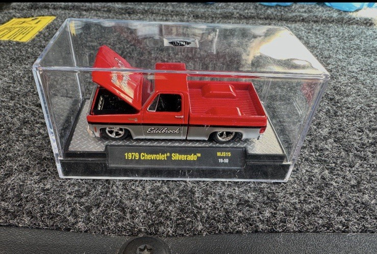 M2 MiJo 1979 Chevy Silverado Edelbrock Equipped Squarebody Red No Box 1/64th