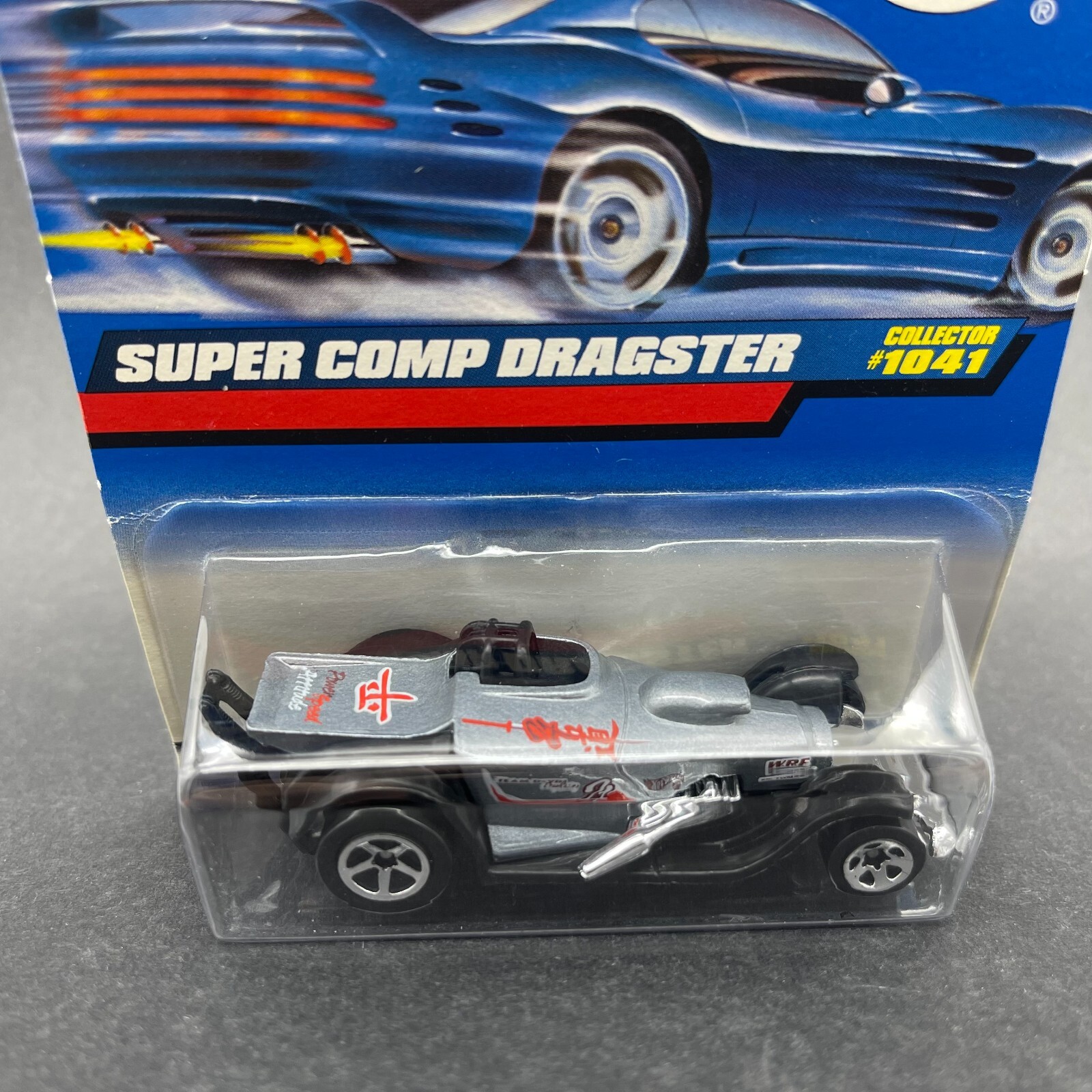 Hot Wheels 1998 Super Comp Dragster Drag Silver Car Diecast 1/64 Scale #1041