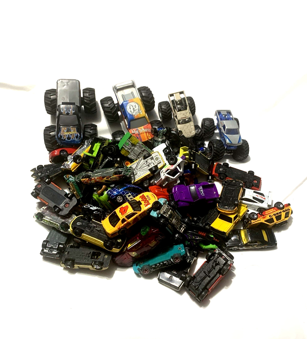 Lot of 65 Mixed Brands Hot Wheels Loose Cars From Various Years and Models