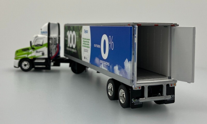 DCP by FG 1:64 eCascadia Electric Tractor w/Refrigerated Trailer: Sysco