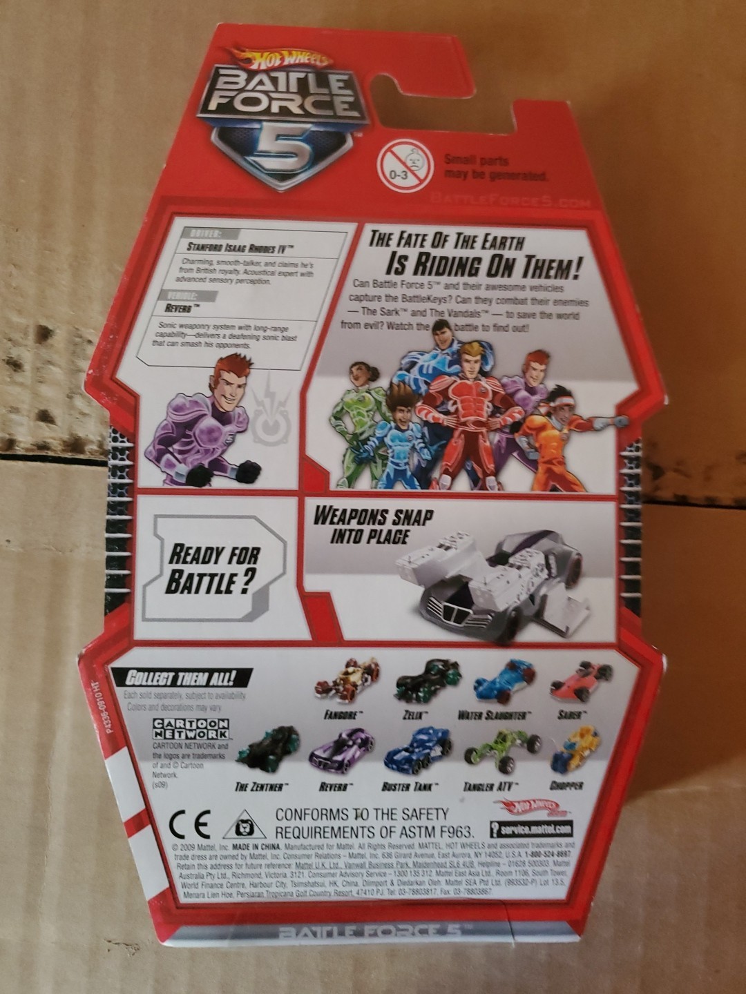 2011 Hot Wheels Battle Force 5 REVERB Special Battle Zone Snap On Weapons