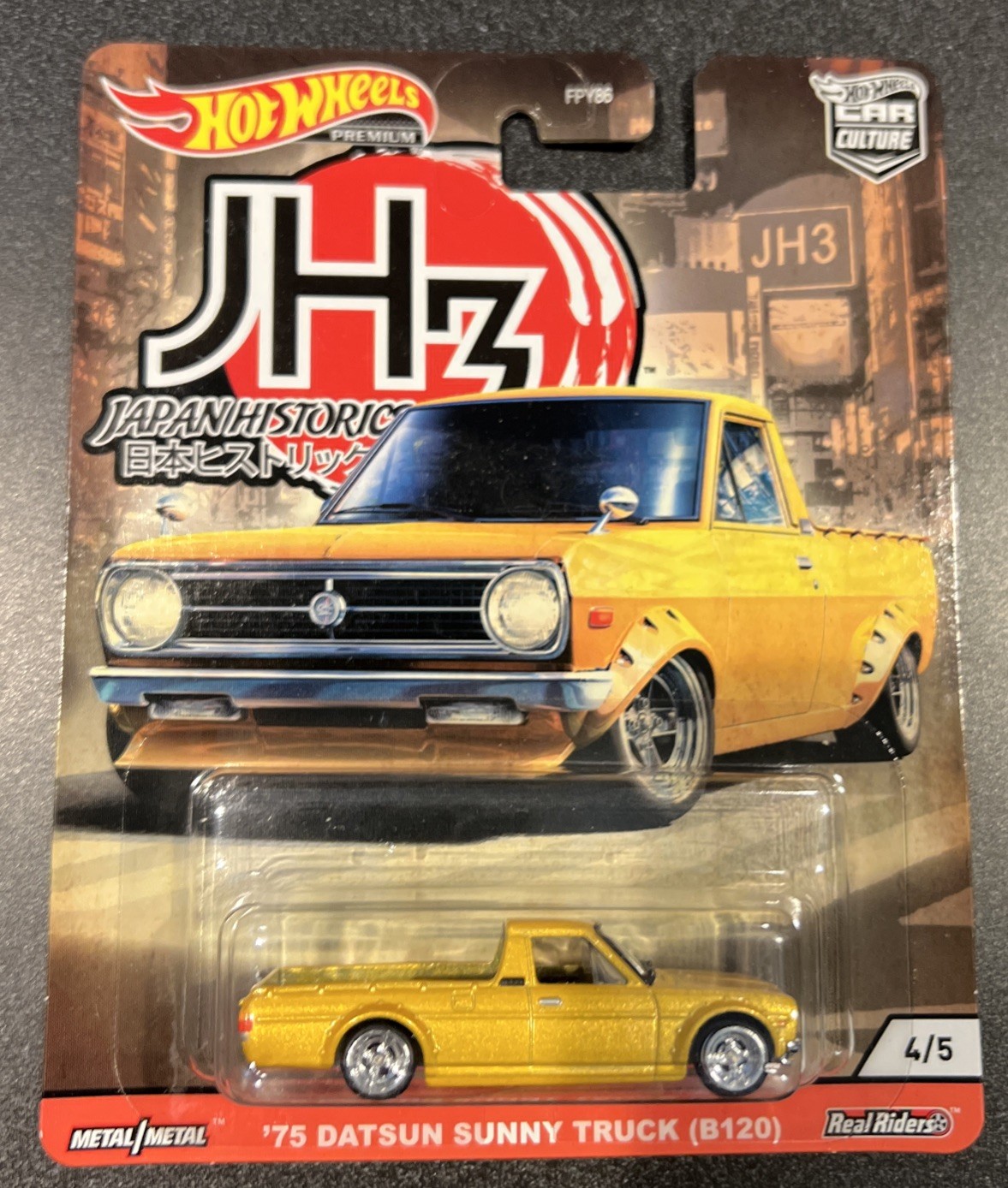New Hot Wheels ‘75 Datsun Sunny Truck (B120) Premium Japan Historics 3 JH3 JDM