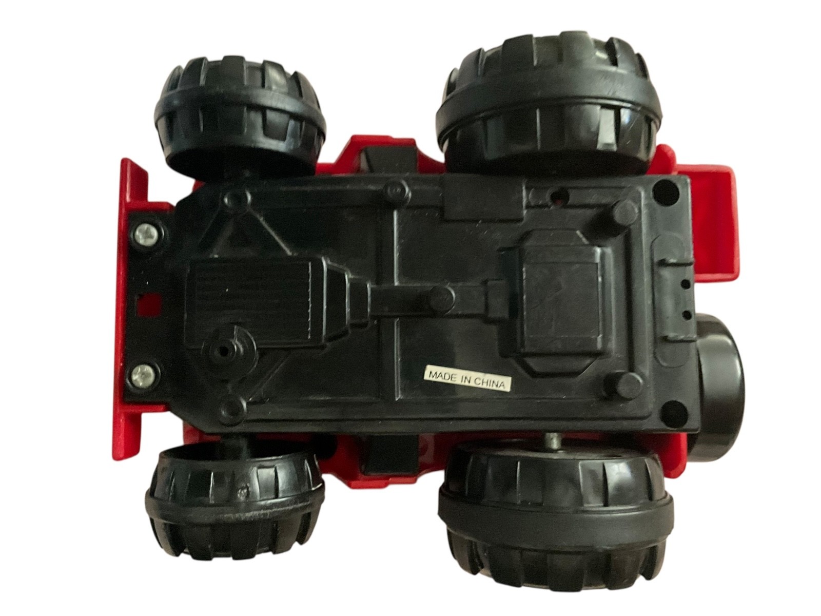 Vintage Red Toyota Land Cruiser Toy 4×4 Off-Road Truck Plastic Push Toy or Displ