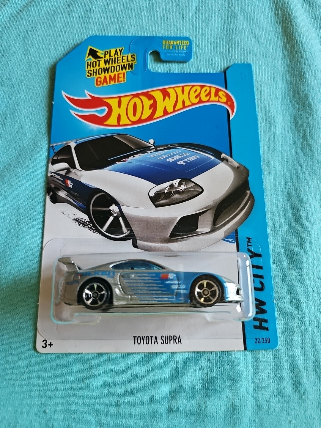 2014 Hot Wheels TOYOTA SUPRA Silver 22/250 GREAT CARD Night Burnerz KMART COLOR