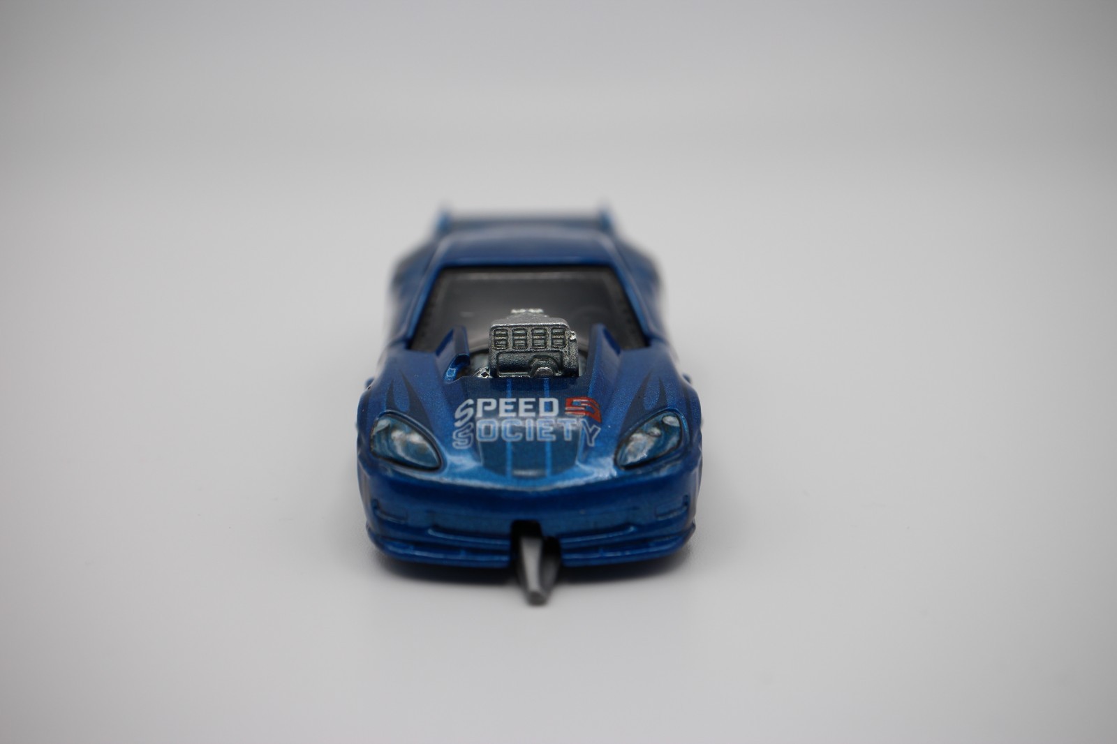 Hot Wheels ’12 Chevy Corvette Z06 Drag Racer Speed Society Blue 1:64 Loose 2021