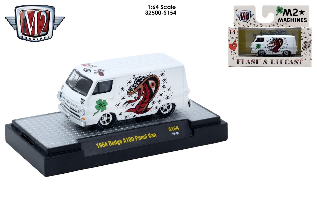 M2 Flash & Diecast 1964 Dodge A100 Panel Van 1:64 Scale S154