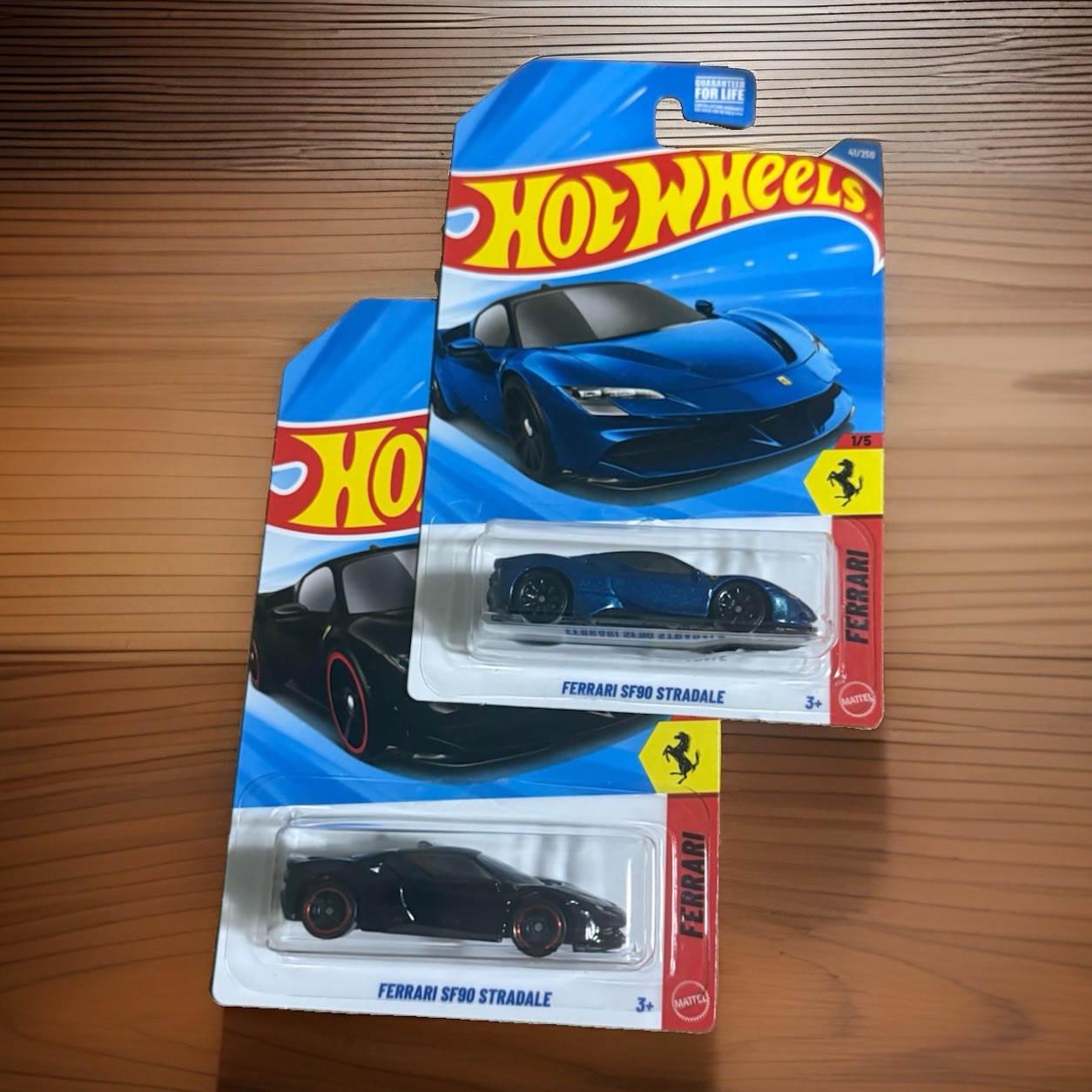 2026 Hot Wheels FERRARI 🍒 SF90 STRADALE Black & Blue ✌🏽 LOT 2 💯🍒