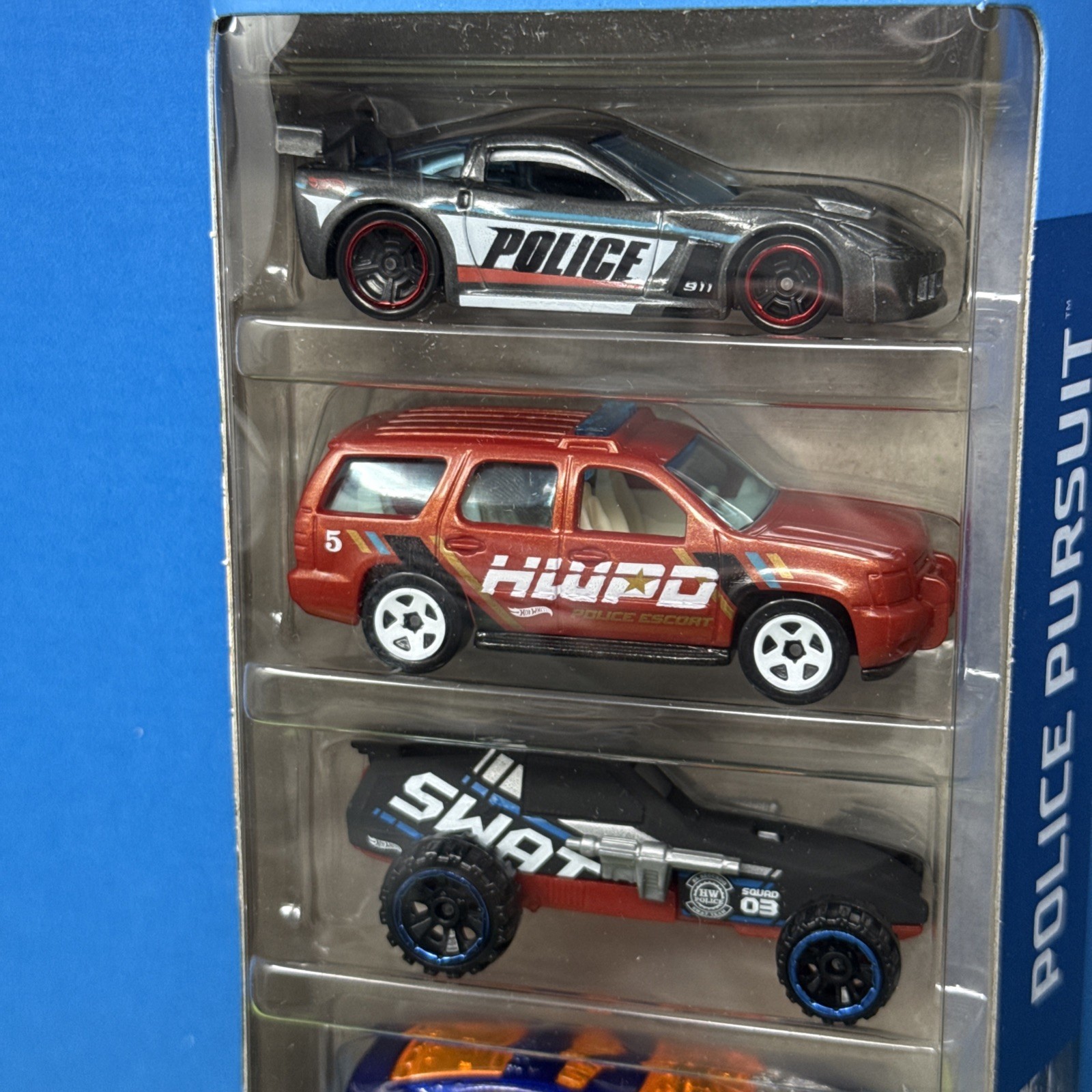 Hot Wheels Police Pursuit 5-Pack FYL15 Swat Task Force HWPD New 2019