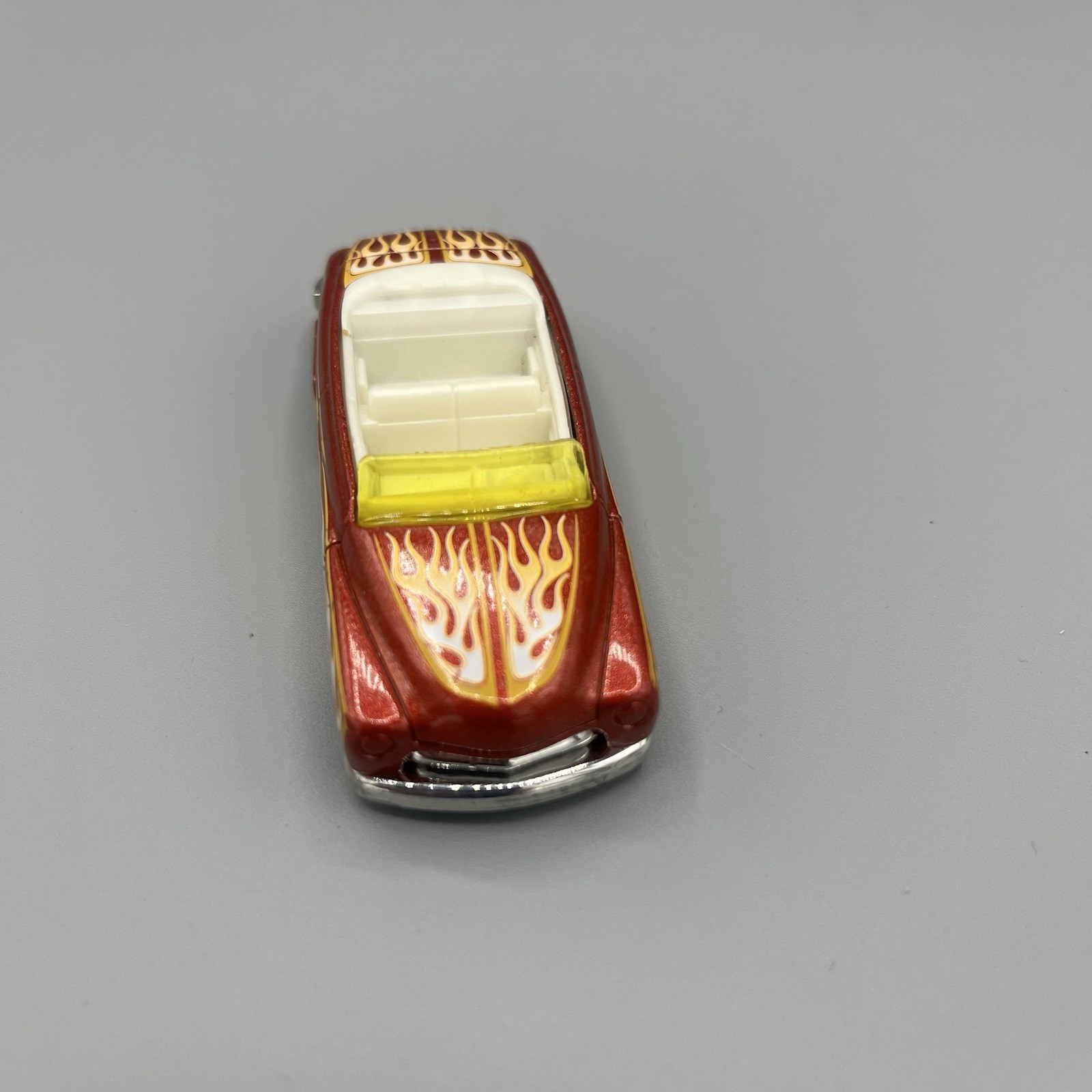 Custom Hot Wheels ’49 Merc Flames RED Hot Rod Classic Convertible 1:64