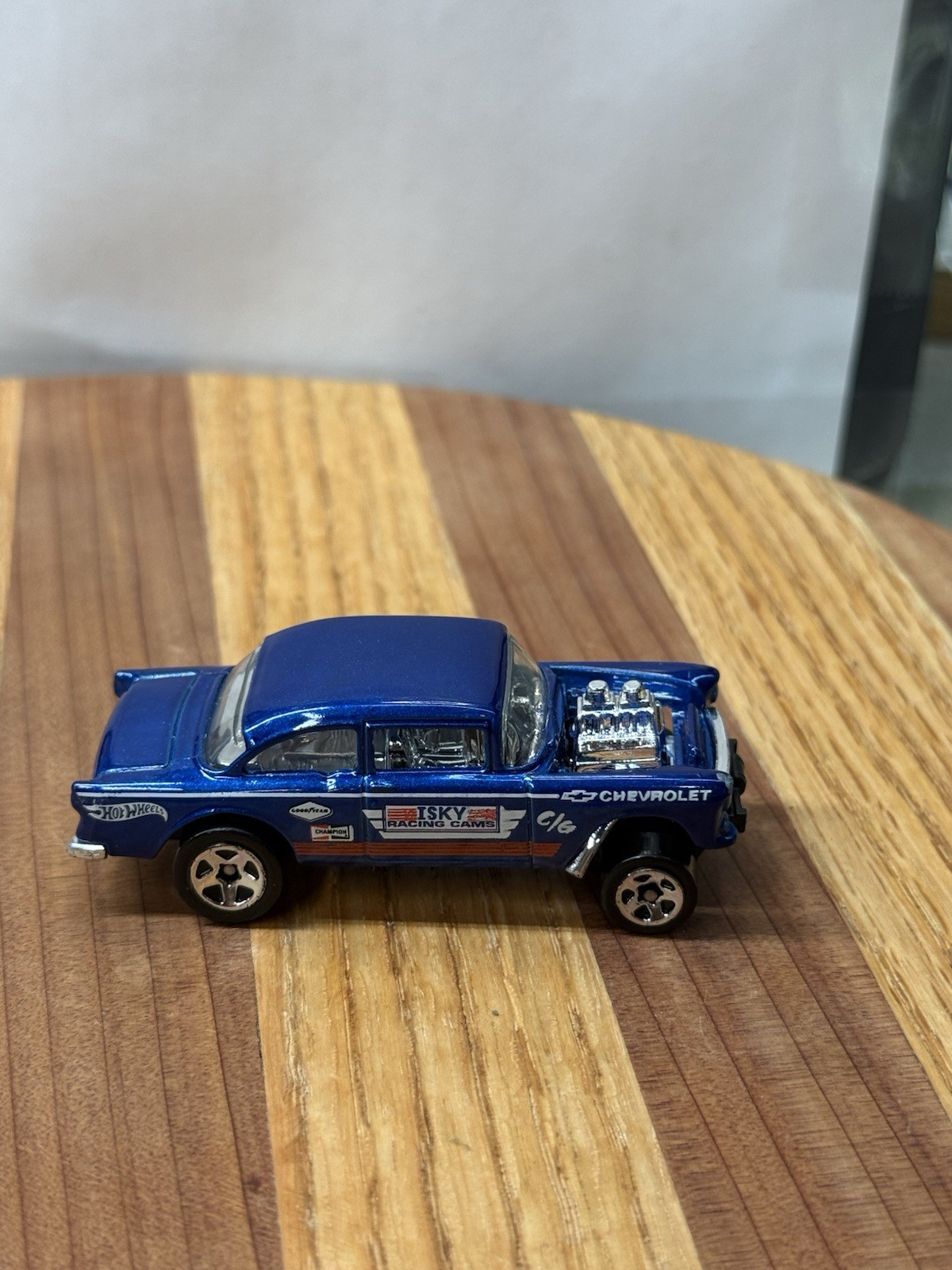 2012 Hot Wheels ’55 CHEVY BEL AIR GASSER Beautiful Dark Blue Custom ￼