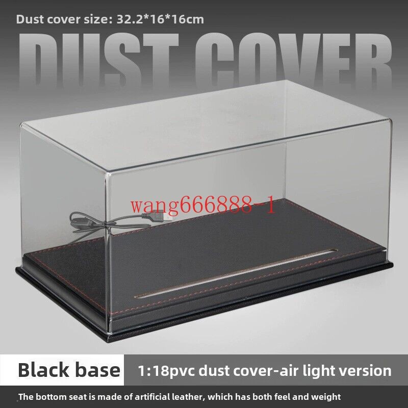 Diorama Acrylic Display Case Show Case With PU Leather Base For 1/18 Car Model
