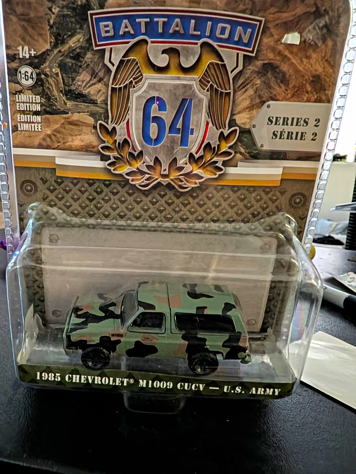 Battalion 64 Series 2 1:64 1985 Chevrolet M1009 CUCV U.S. Army Limited Diecast
