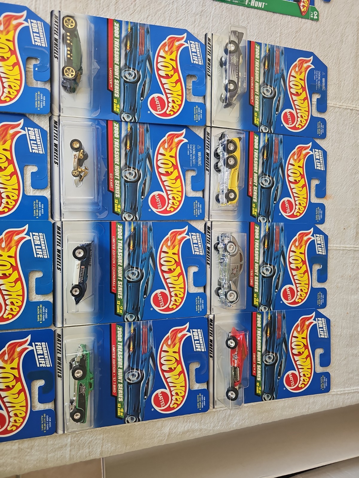 2000 Hot Wheels Treasure Hunt Series Complete Mint Set Cars #1 Thru #12.