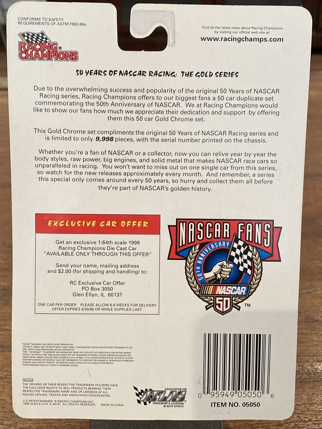 Racing Champions NASCAR 50 Years • Gold Series • Ned Turnbauer #62 • Issue 14