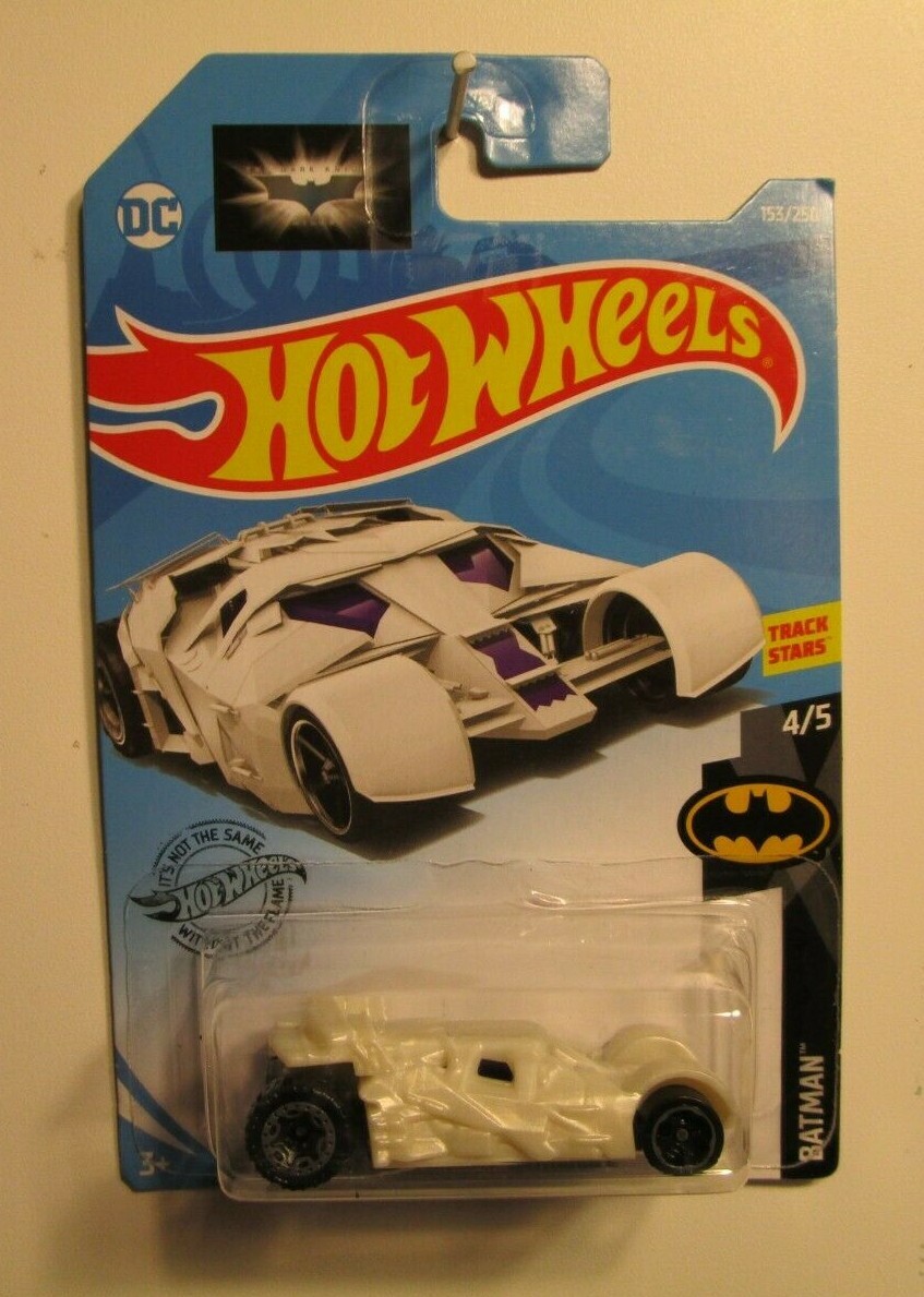 HOT WHEELS THE DARK KNIGHT BATMOBILE BATMAN 4/5 153/250 C4982 R9865 SNOW WHITE