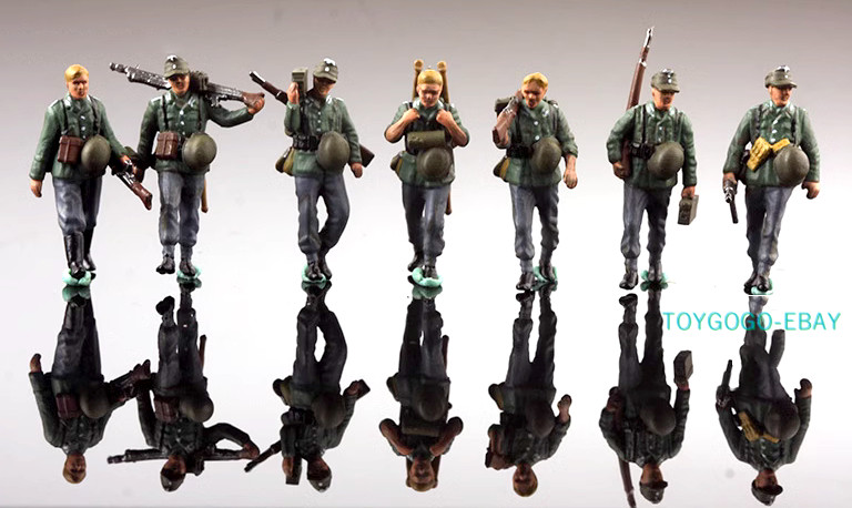 1:72 WW2 Barbarossa WAR 1/72 TANK 7pcs Germany Soldiers toy TotalWar diorama