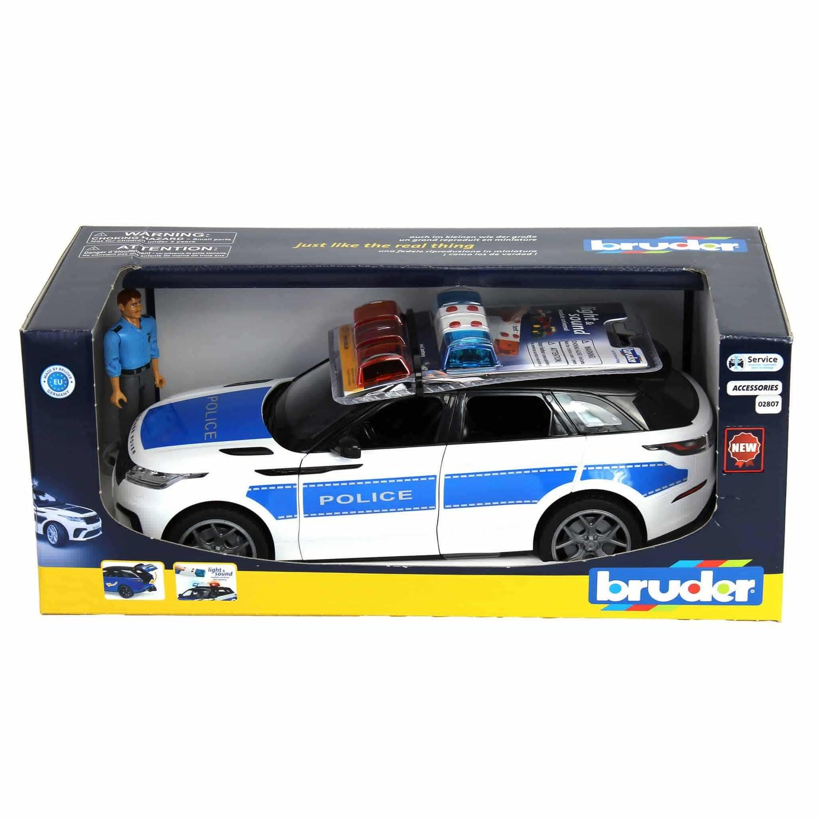 Bruder 1/16 Range Rover Velar Police Vehicle with Police Officer 02890
