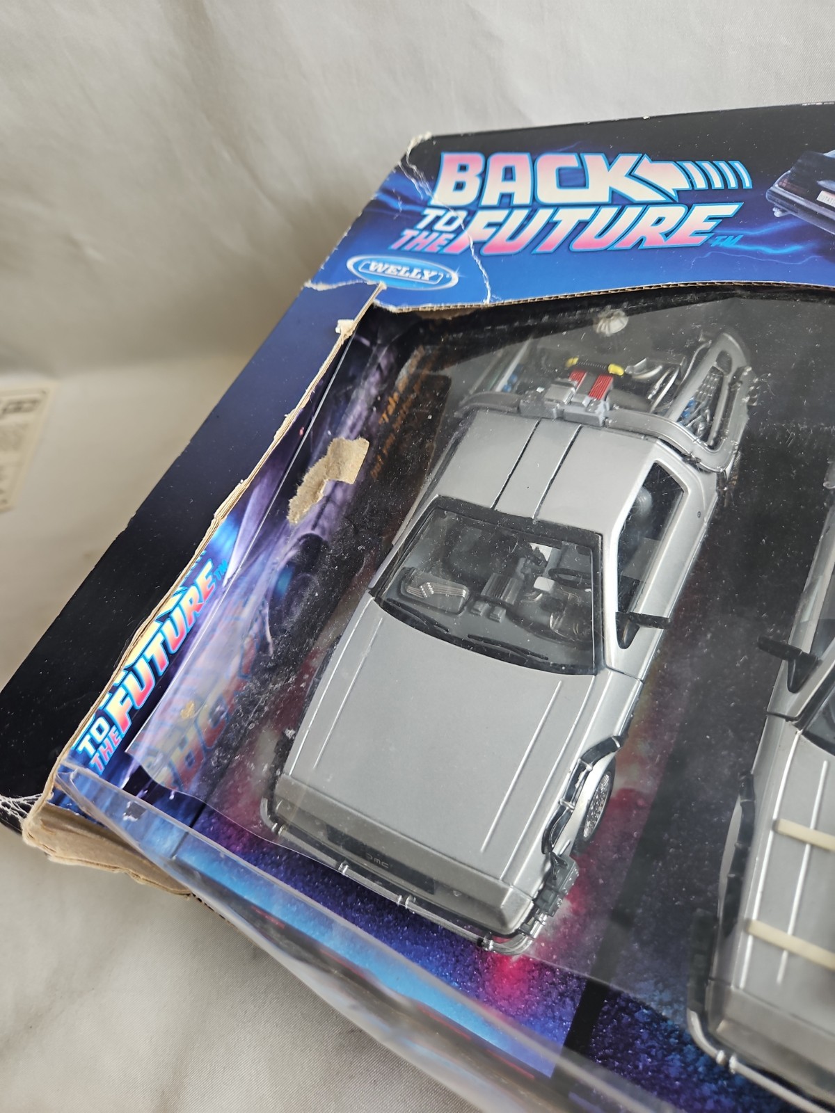 Back To The Future Delorean Time Machine 1:24 Diecast Metal Trilogy Pack #LBC