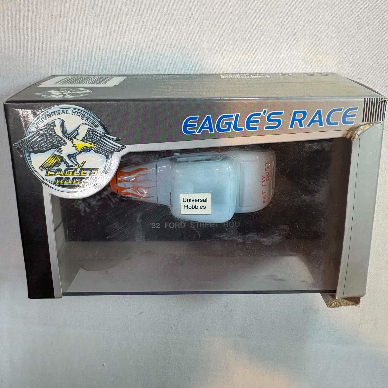 Vtg Eagles Race Universal Hobbies 1932 Ford Street Rod 1:43 Diecast Car NIB Grey
