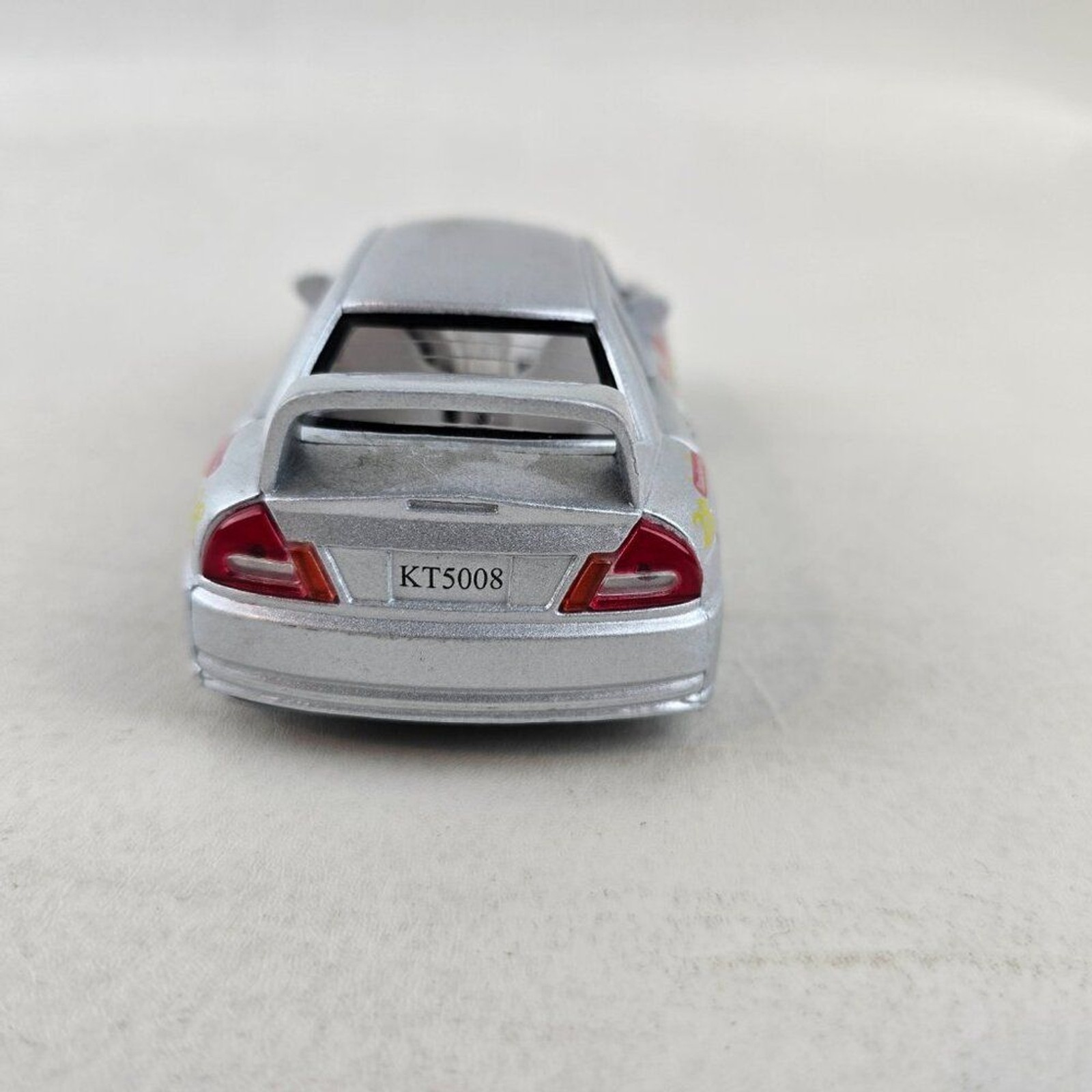 Kinsfun 3 Turbo Racer Pullback Die-Cast Toy Car Kintoy Champion 5” Turbo Grey