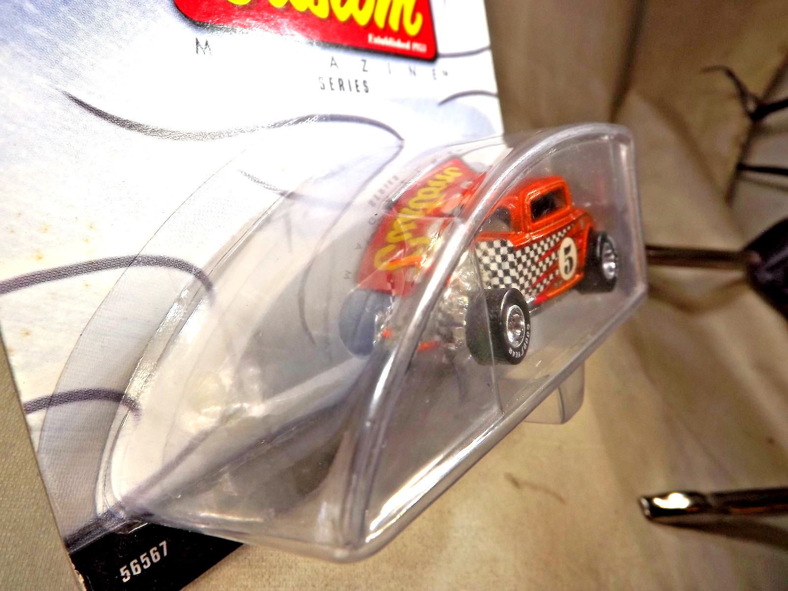 2002 Hot Wheels 100% Rod & Custom Series 1/4 ’32 FORD Orange w/Real Riders GDYR