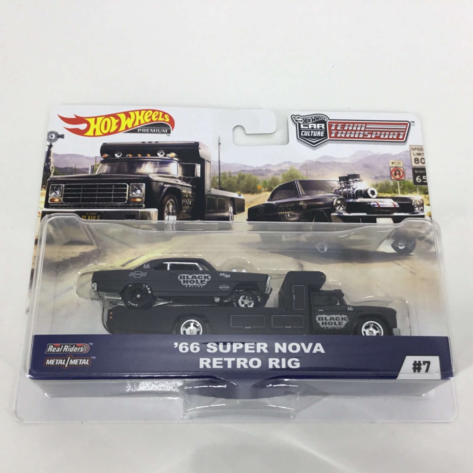 ERROR Hot Wheels 66 Super Nova Black Hole Car Culture Team Transport Blown Tire