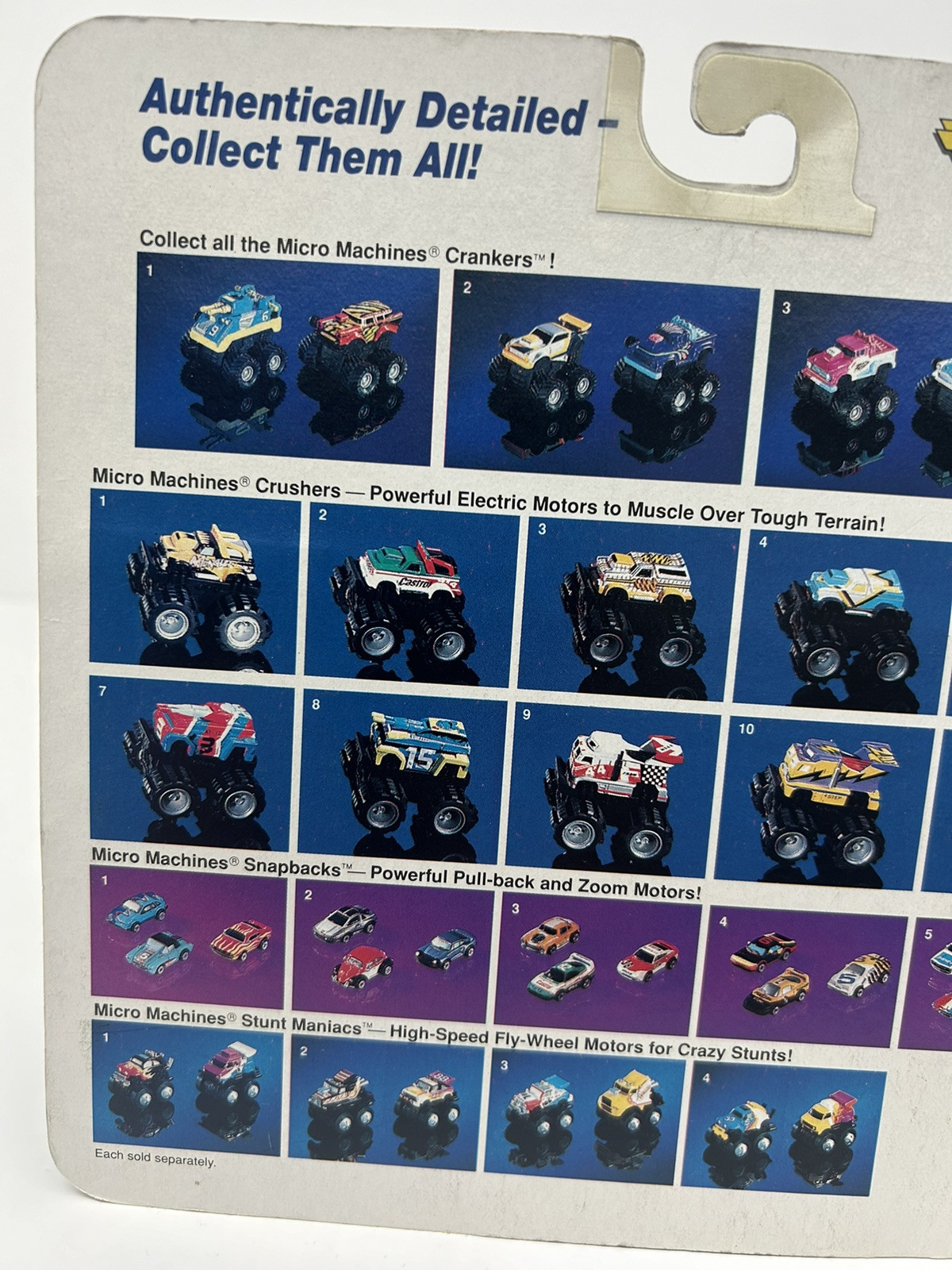 1990 Micro Machines Crankers Collection #4 Wind-Up Power-APC & 65’ Mustang (NEW)