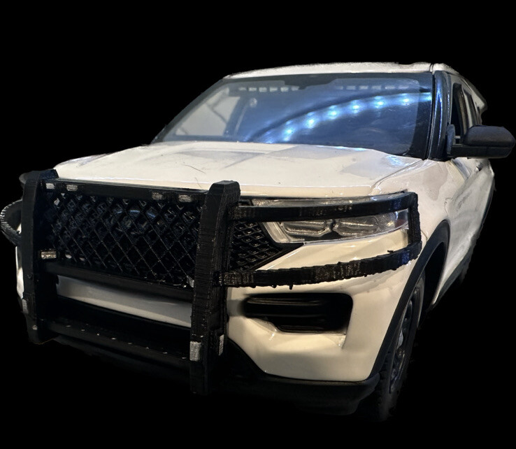 1/24 Motormax Explorer Wraparound Push Bar MESH LED Custom Police Fire Diorama
