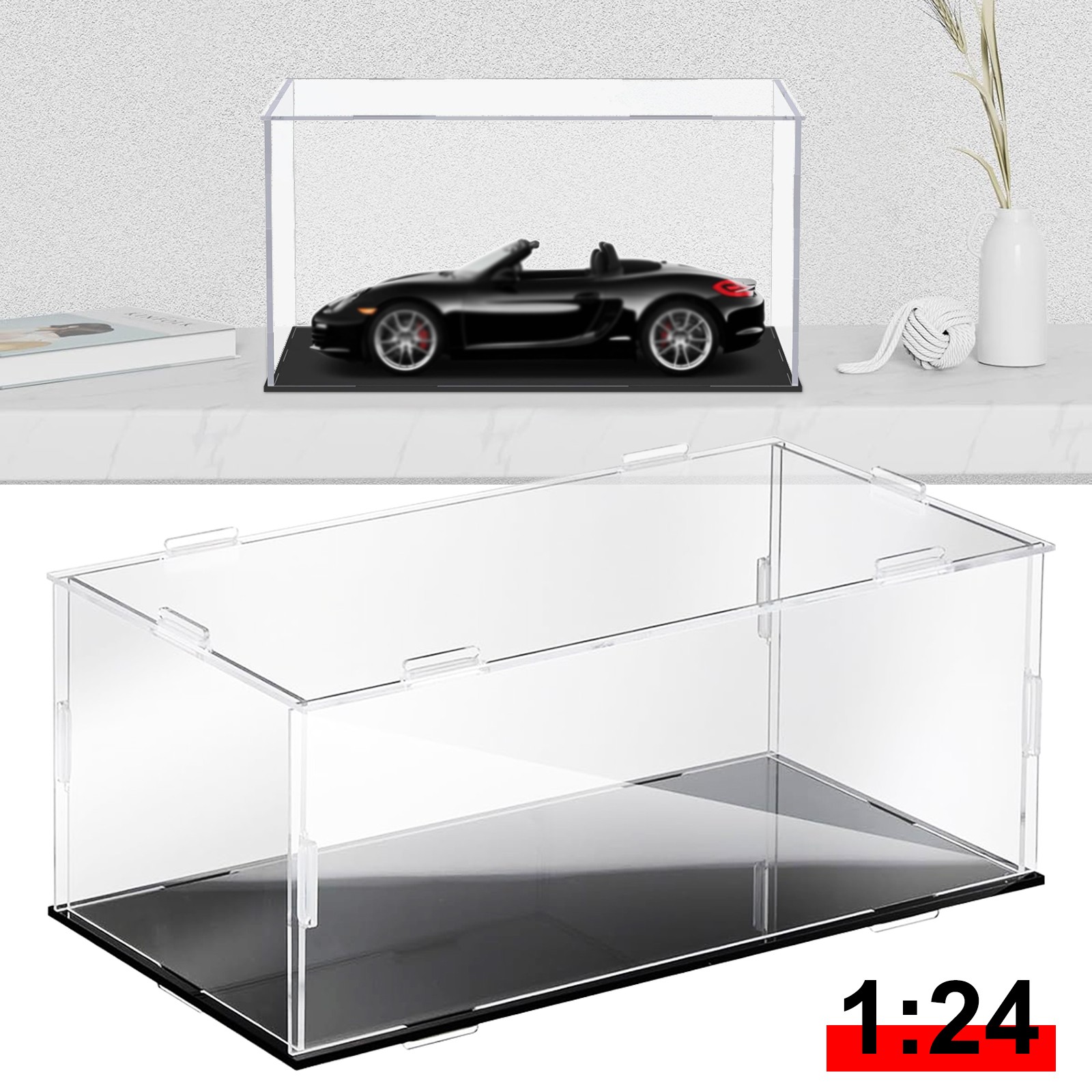 Clear Acrylic Display Case Box Collectibles Diecast 1/14 1/18 1/24 Dustproof