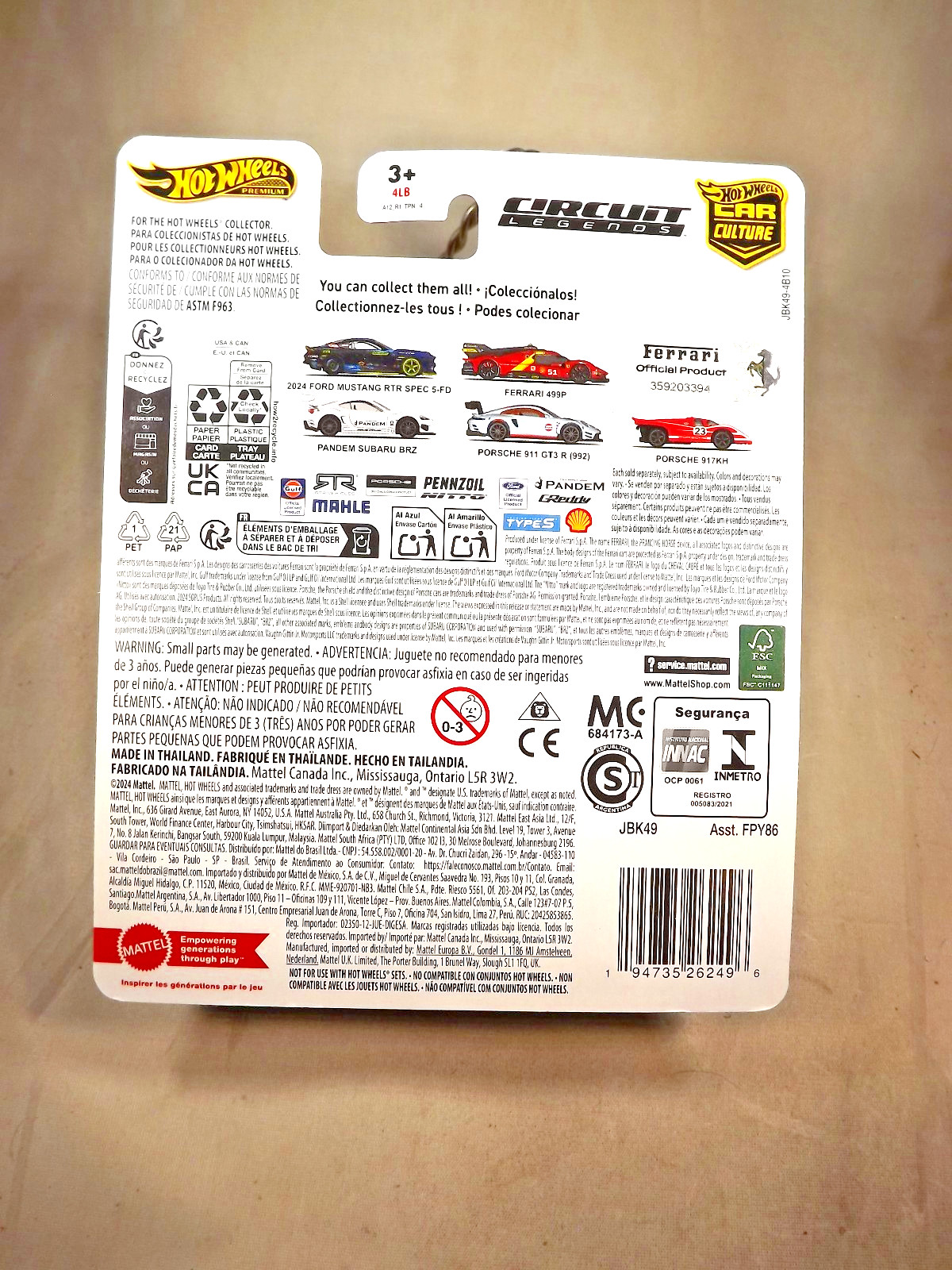 2025 Hot Wheels Car Culture Circuit Legends 2/5 FERRARI 499P Red w/Real Riders