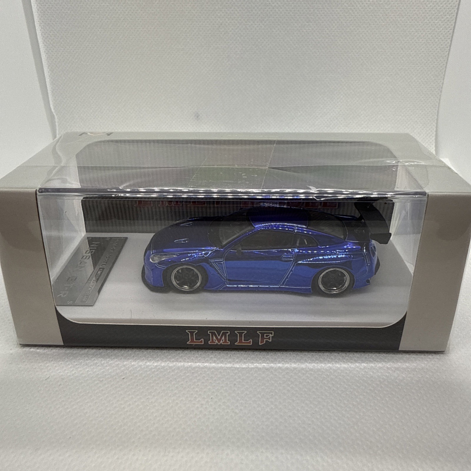 1:64 LMLF MODEL Nissan GT-R R35 Pandem Rocket Bunny Electroplating Blue LTD