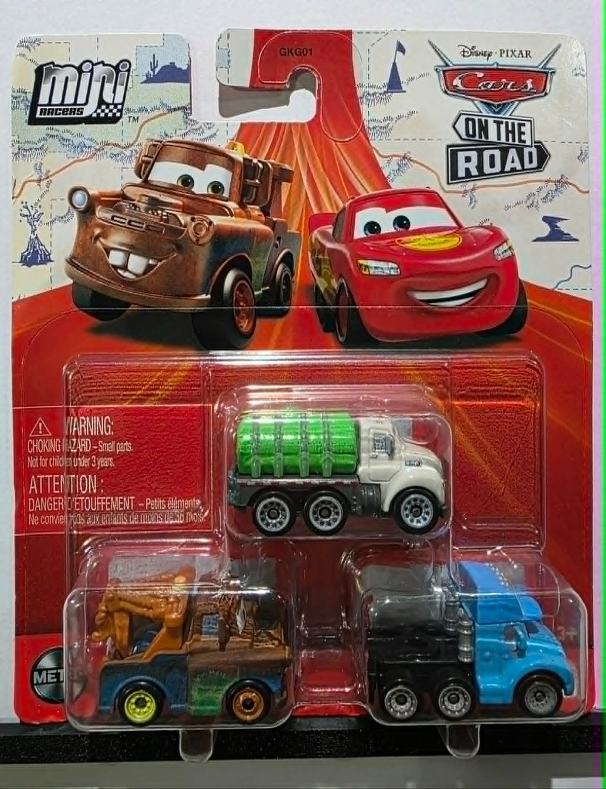 DISNEY PIXAR MINI RACER ERIN KINDAFAST GRAY MATER (CARS ON THE ROAD) NEW
