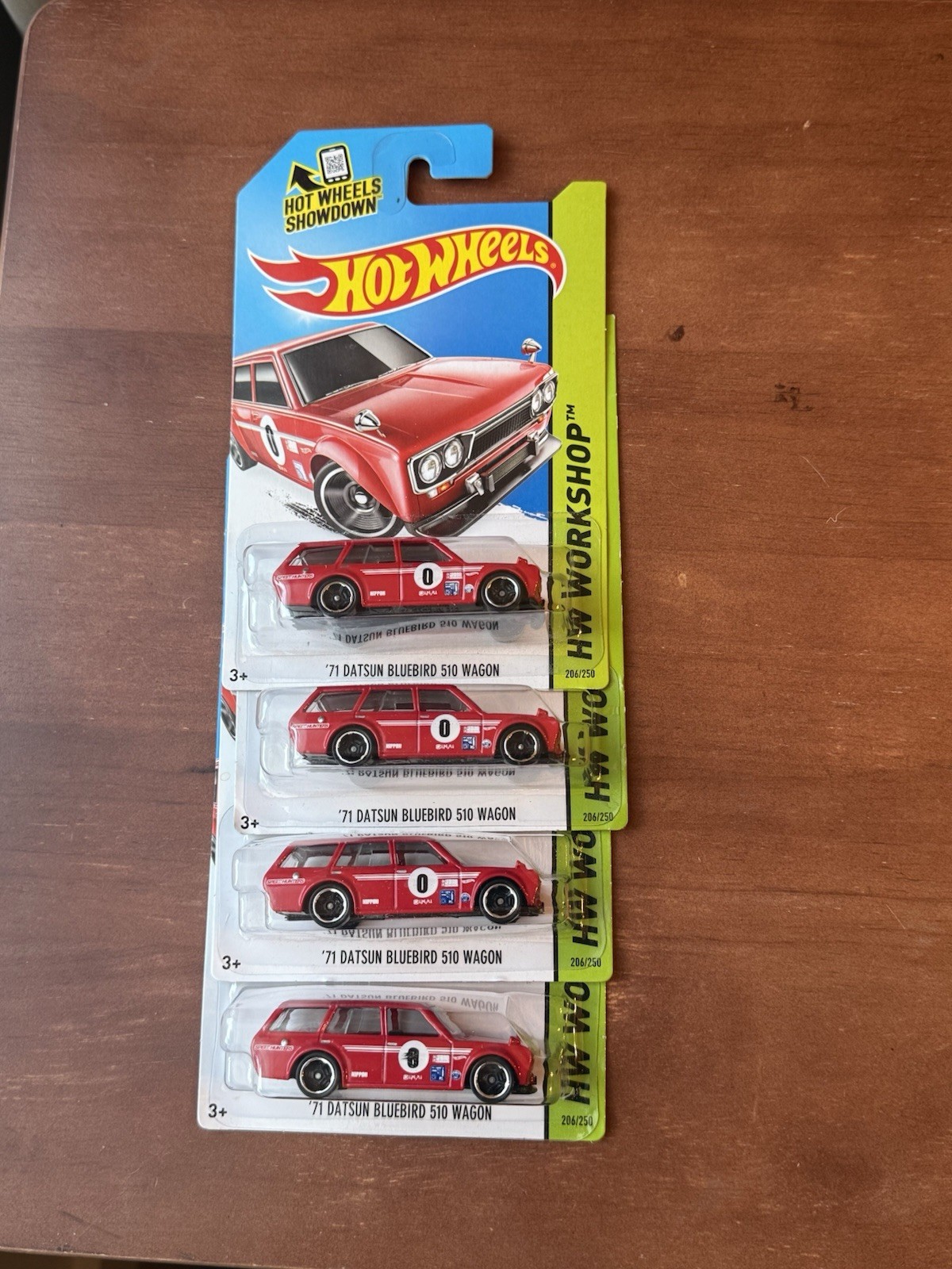 Hot Wheels HW Workshop ’71 Datsun Bluebird 510 Wagon 1:64 Red/Gold Lot of 6