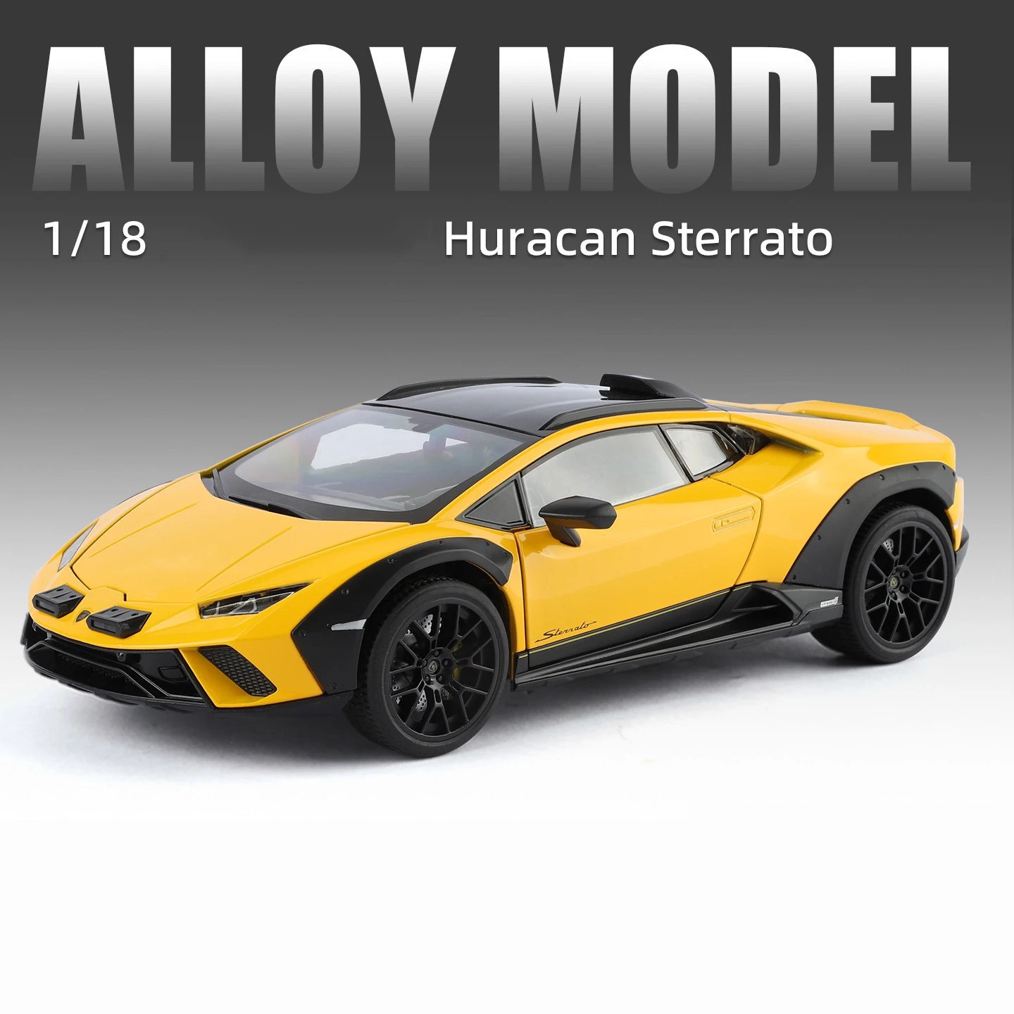 1:18 Lamborghini Huracan Sterrato Alloy Sports Car Model Diecast Metal Track Rac