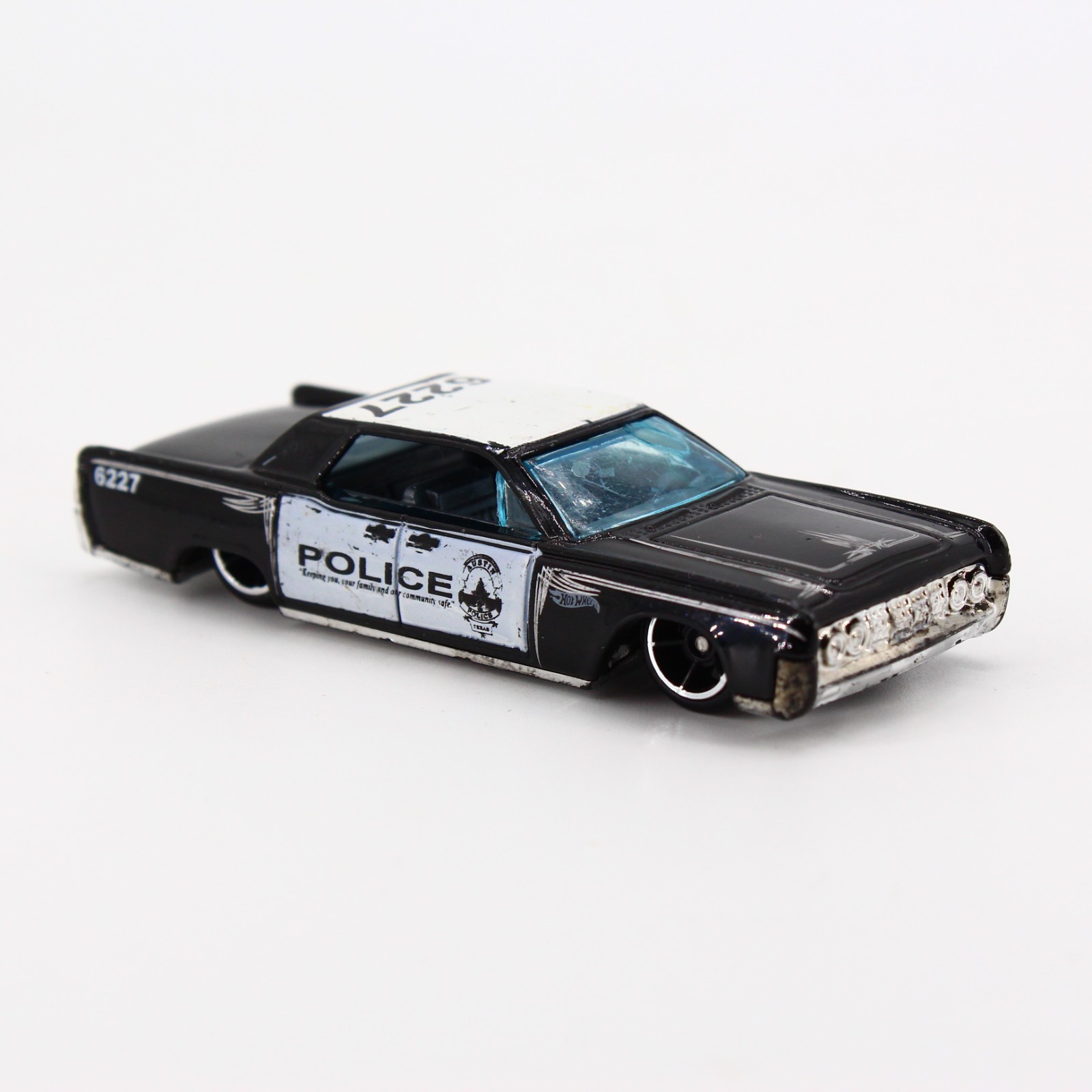 Hot Wheels 1964 Lincoln Continental Police Car Black 1:64 Diecast Loose