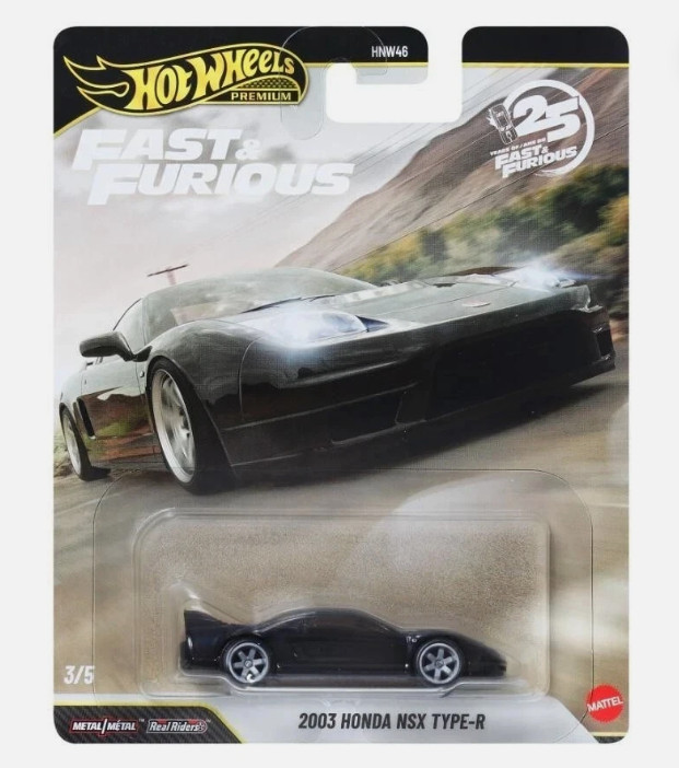Hot Wheels 2003 Honda NSX Type-R Black Fast & Furious HNW46-956Q 1/64
