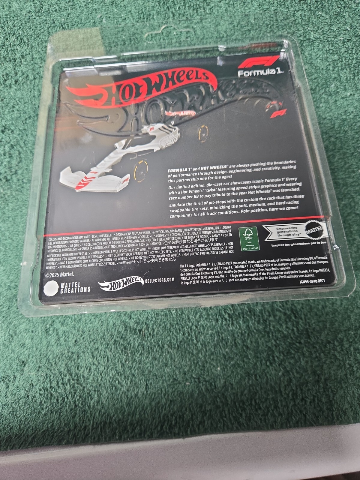 2025 HOT WHEELS COLLECTORS FORMULA 1 F1 VEHICLE #JGN95 IN HAND unopened new!
