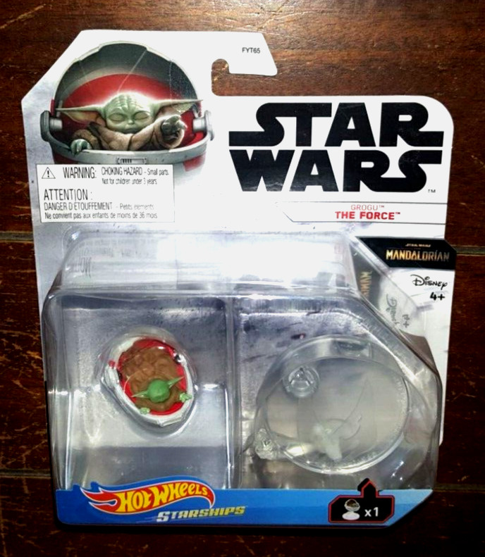 Hot Wheels Star Wars Starships: Mandalorian – GROGU THE FORCE with Stand! GWV39